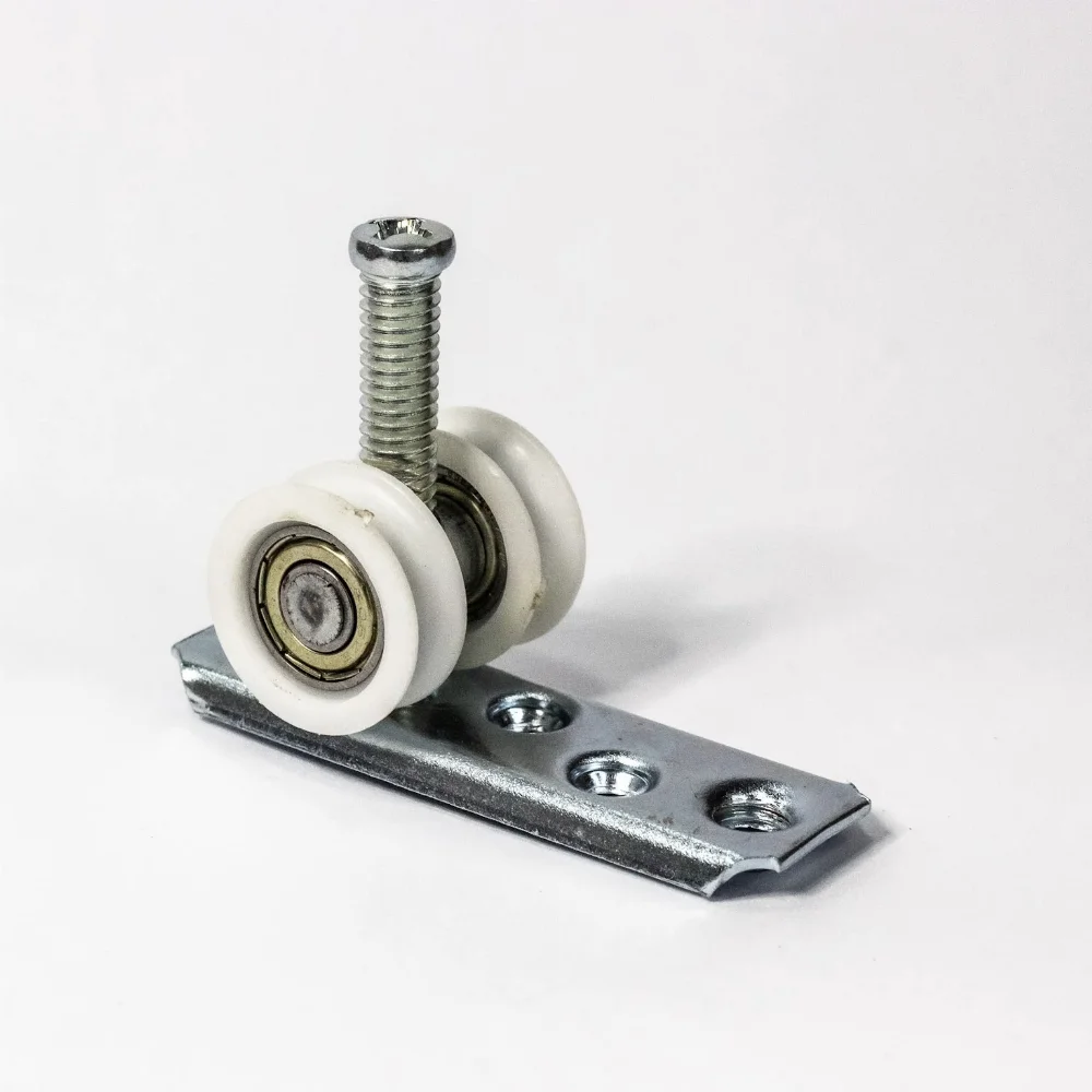Roldana Côncava 2 rodas com Base Reta 25 mm