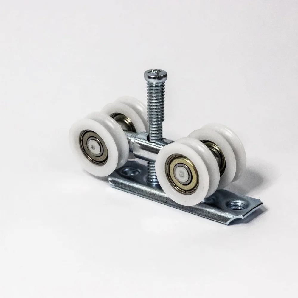 Roldana Côncava 4 Rodas com Base Reta  25mm