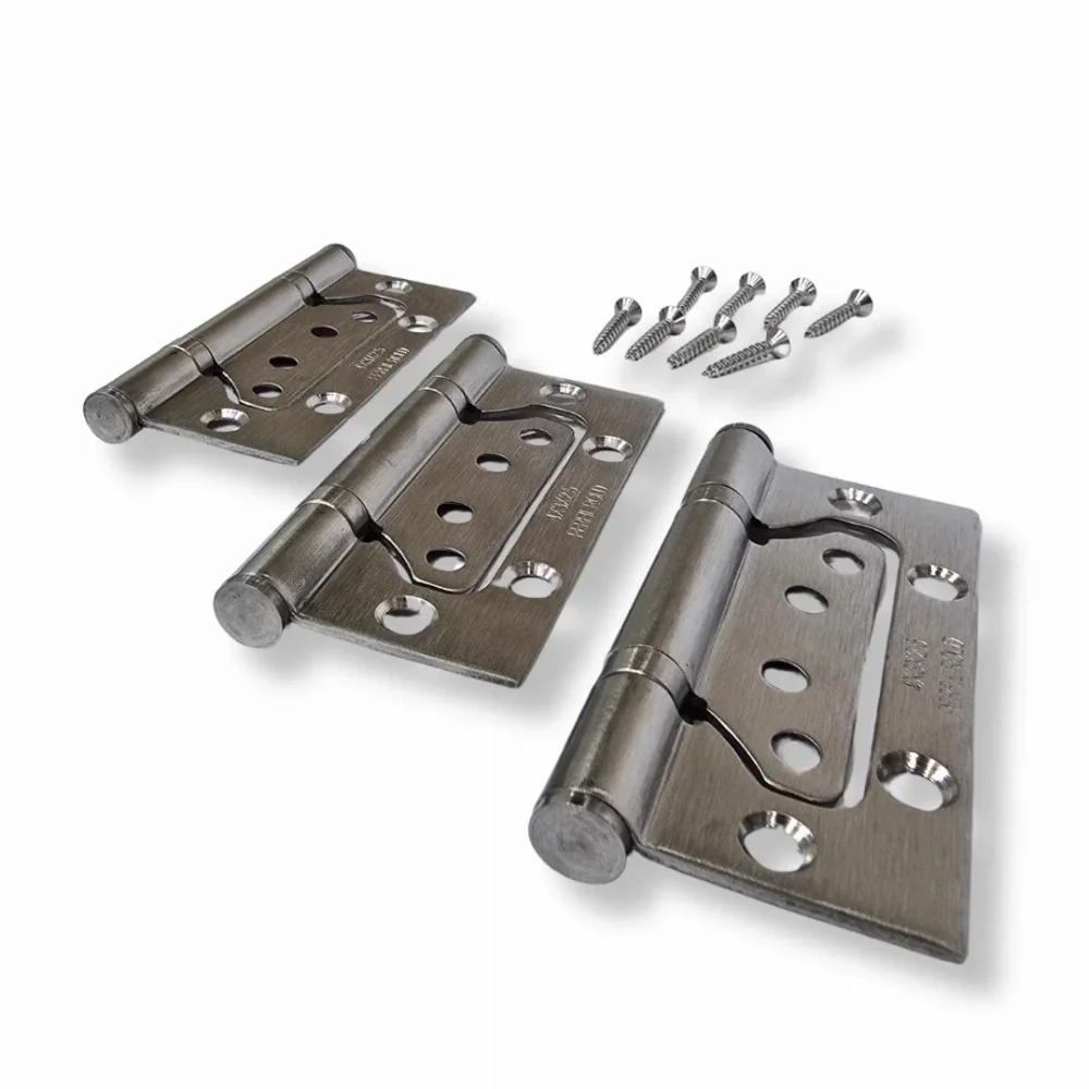 Dobradi&ccedil;a Sobrepor Inox com Rolamento Escovado